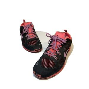 Nike Free 5.0 TR Fit 4 Women Size 8 Black Pink Athletic Training Running Shoes